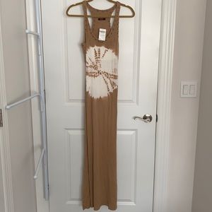 Tie die maxi fitted dress